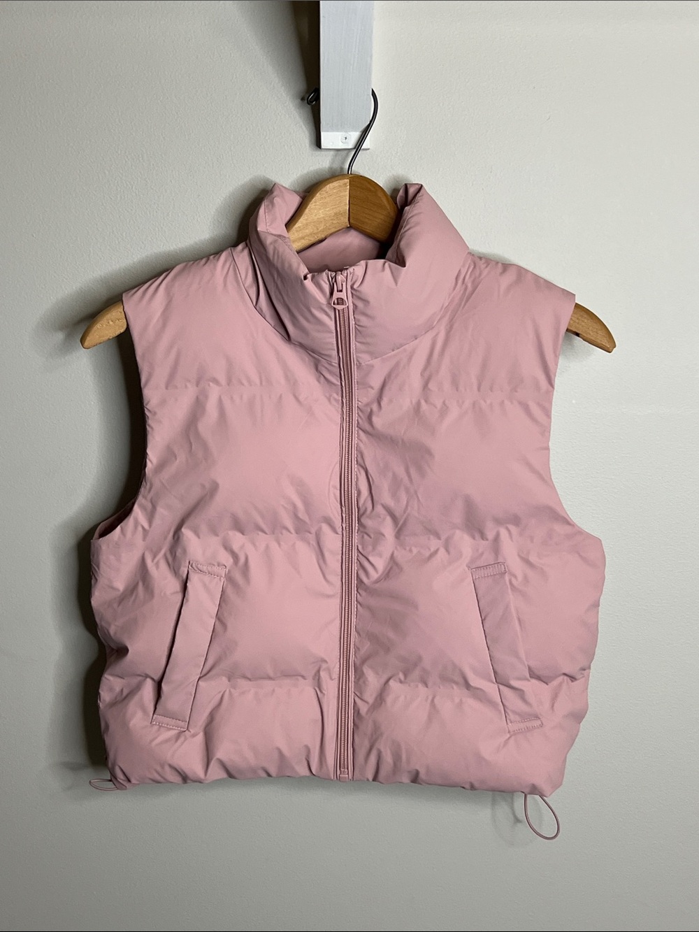 Love Tree Light Pink Quilted Puffer Vest, Women’s Size Small